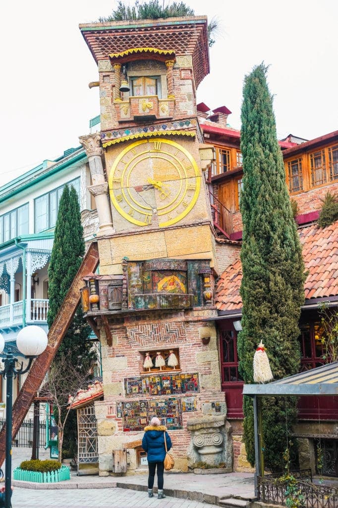 Tbilisi-leaning-clock-tower