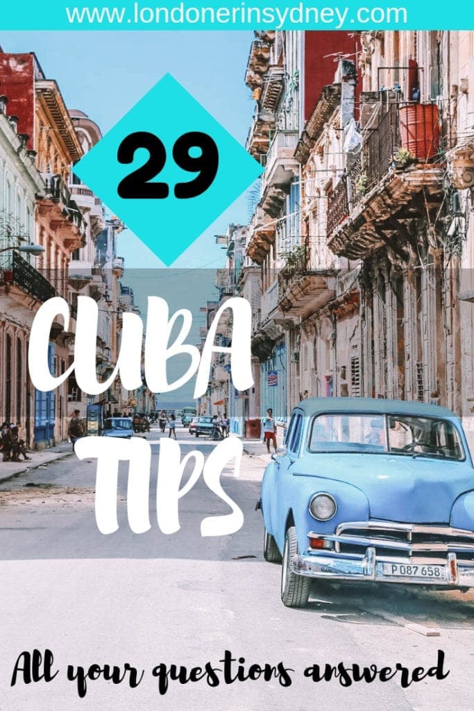 CUBA TIPS-2 - Londoner In Sydney CUBA TIPS-2