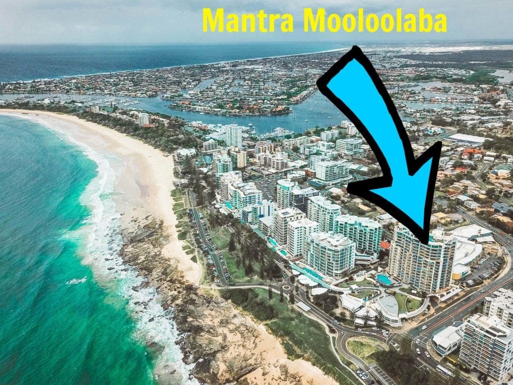 mantra-mooloolaba-accommodaton-drone-shot