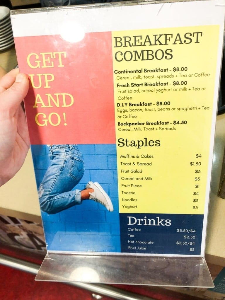 Sydney-harbour-yha-cafe-menu - Londoner In Sydney Sydney-harbour-yha-cafe-menu