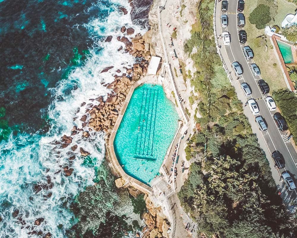 bronte-baths-drone-shot-permanent-residency-australia