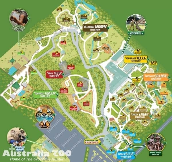 Australia-zoo-map
