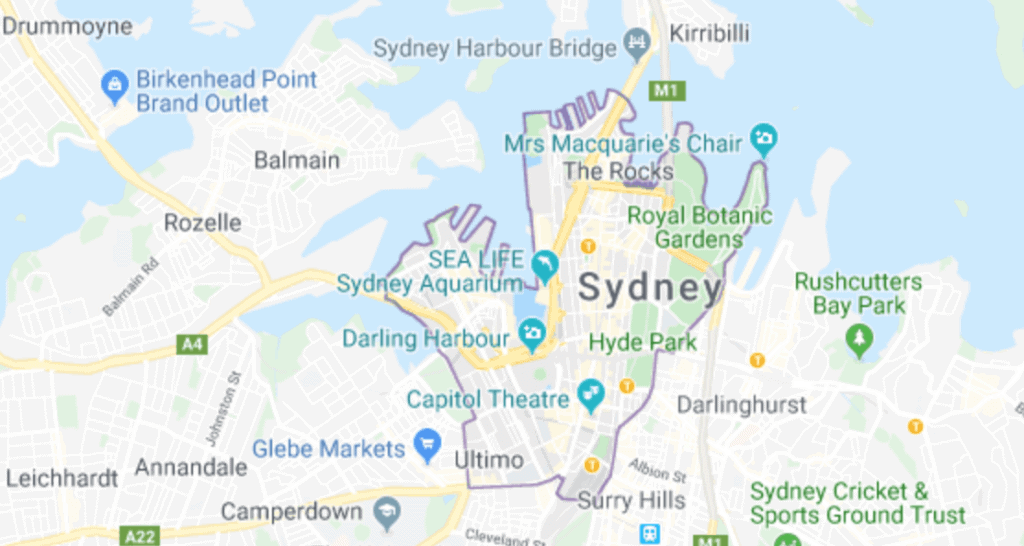 sydney-cbd-map - Londoner In Sydney sydney-cbd-map
