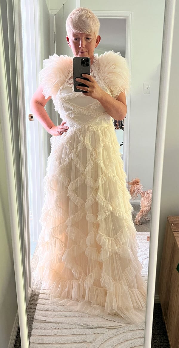 Genevieve-Ruffle-Gown-needle-and-thread-wedding-dress - Londoner In Sydney Genevieve-Ruffle-Gown-needle-and-thread-wedding-dress