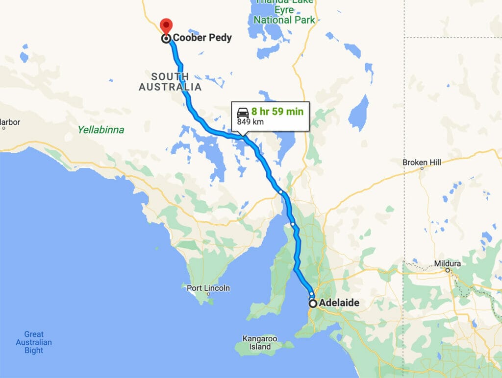 adelaide-to-coober-pedy-map - Londoner In Sydney adelaide-to-coober-pedy-map