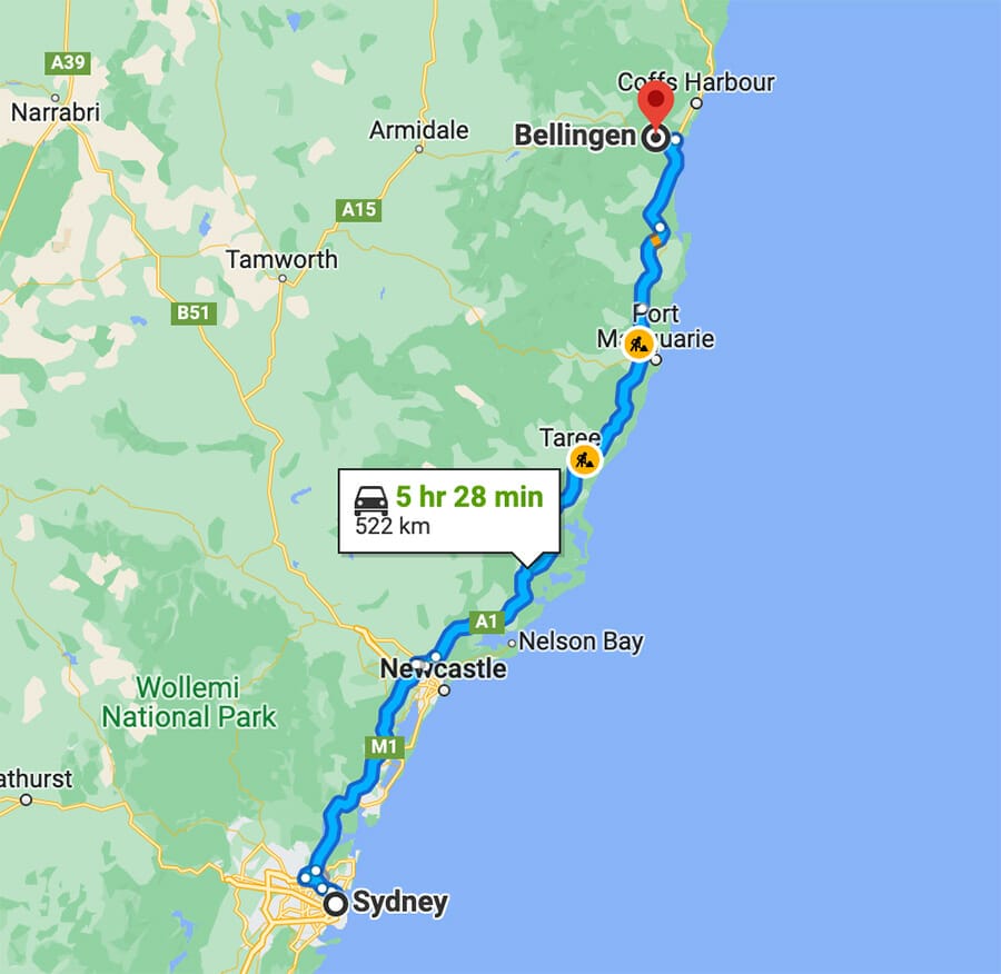 bellingen-map - Londoner In Sydney bellingen-map
