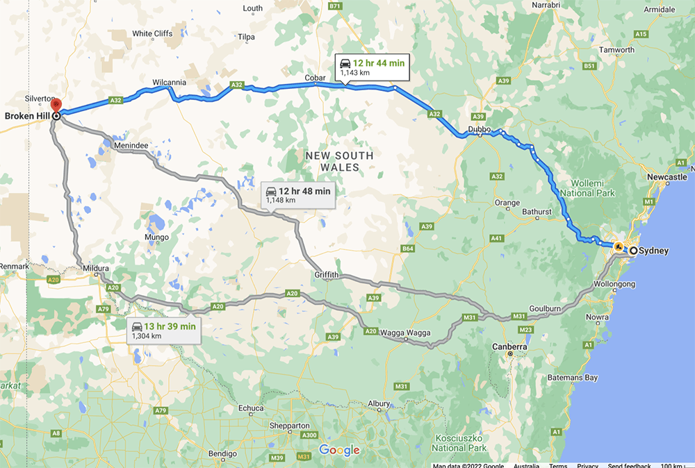 sydney-to-broken-hill-map - Londoner In Sydney sydney-to-broken-hill-map