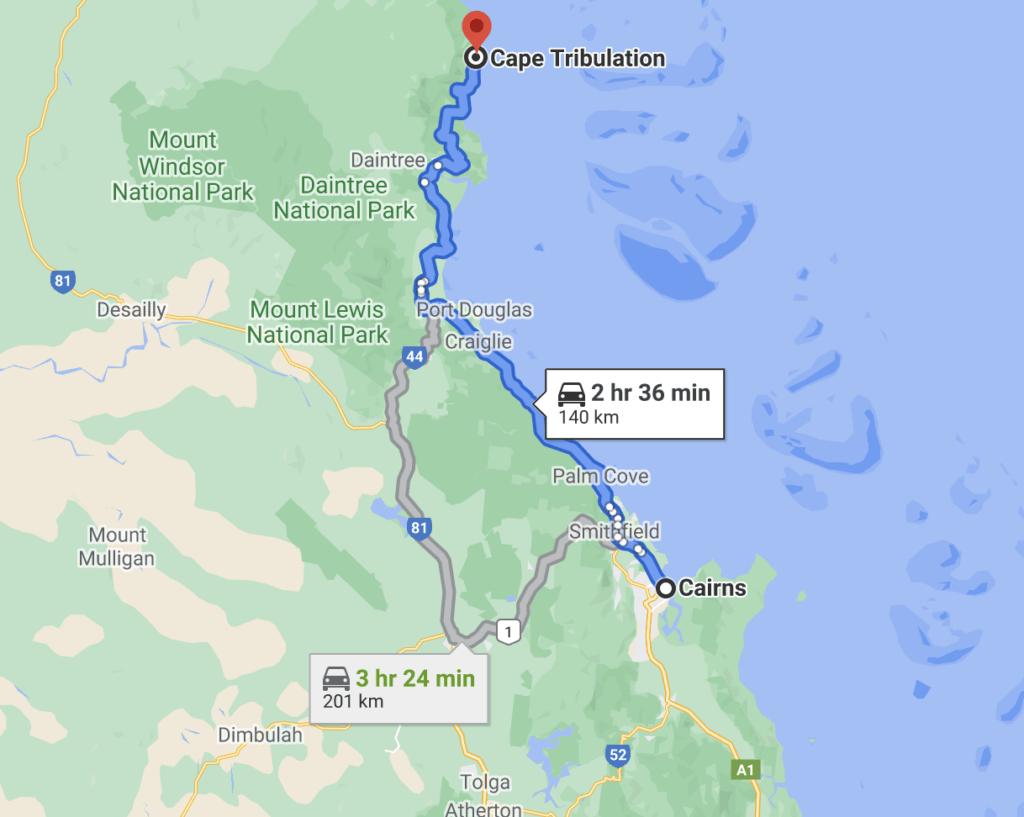 cape-tribulation-map - Londoner In Sydney cape-tribulation-map