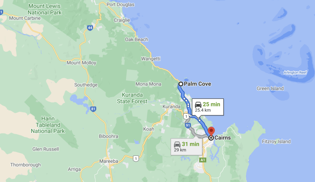 palm-cove-map - Londoner In Sydney palm-cove-map