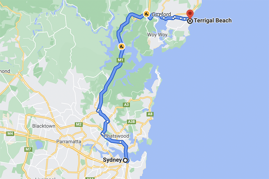 terrigal-central-coast-map - Londoner In Sydney terrigal-central-coast-map
