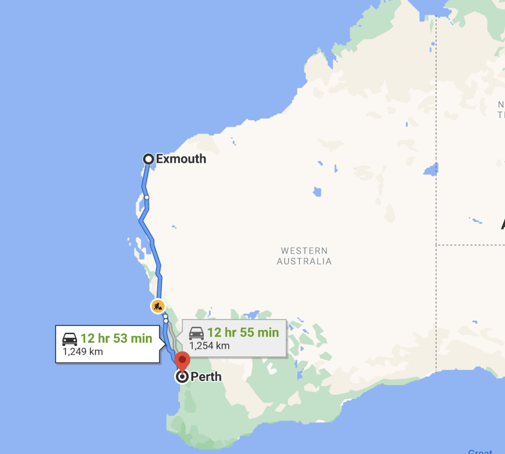 perth-to-exmouth-map