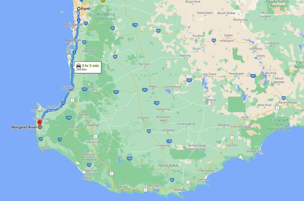 margaret-river-map - Londoner In Sydney margaret-river-map