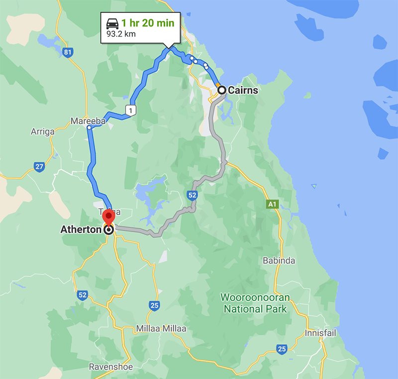atherton-tablelands-map