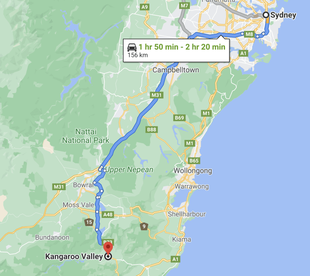 kangaroo-valley-map - Londoner In Sydney kangaroo-valley-map