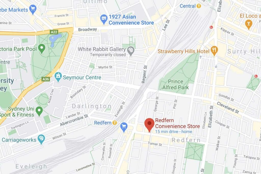 redfern-convenience-store-map - Londoner In Sydney redfern-convenience-store-map