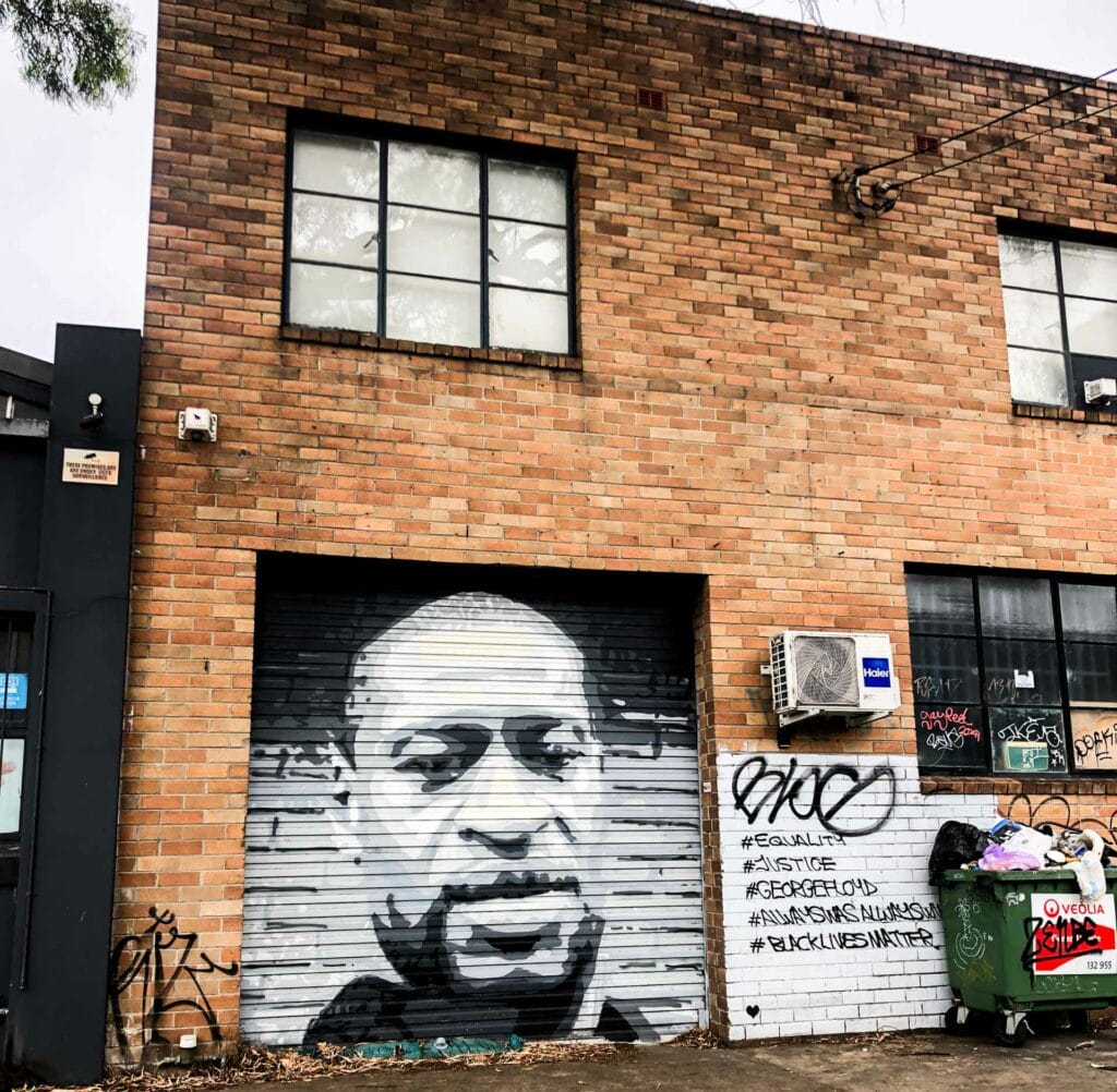 street-art-in-sydney-george-floyd - Londoner In Sydney