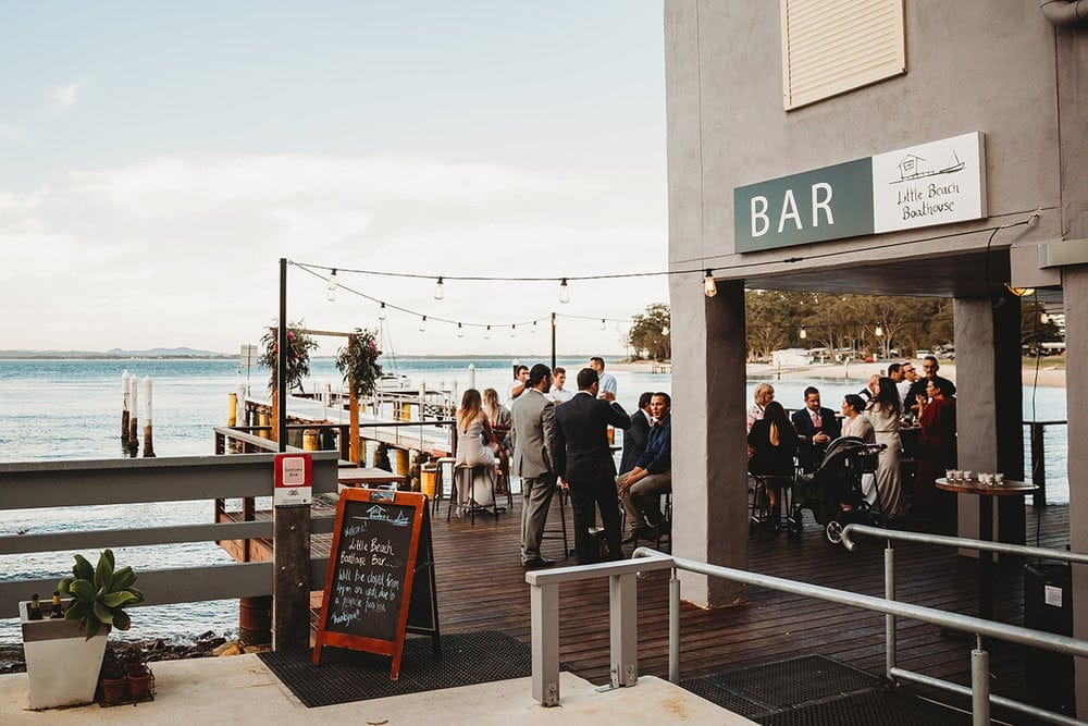 This image has an empty alt attribute; its file name is little-beach-boat-house-port-stephens.jpg