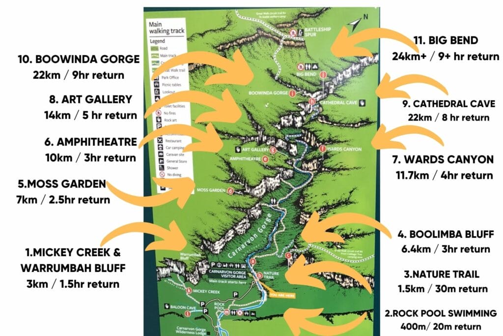 carnarvon-gorge-map - Londoner In Sydney carnarvon-gorge-map