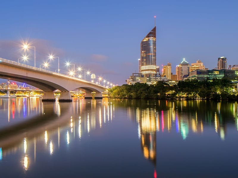 See the Brisbane River sparkle Sunrise in Brisbane