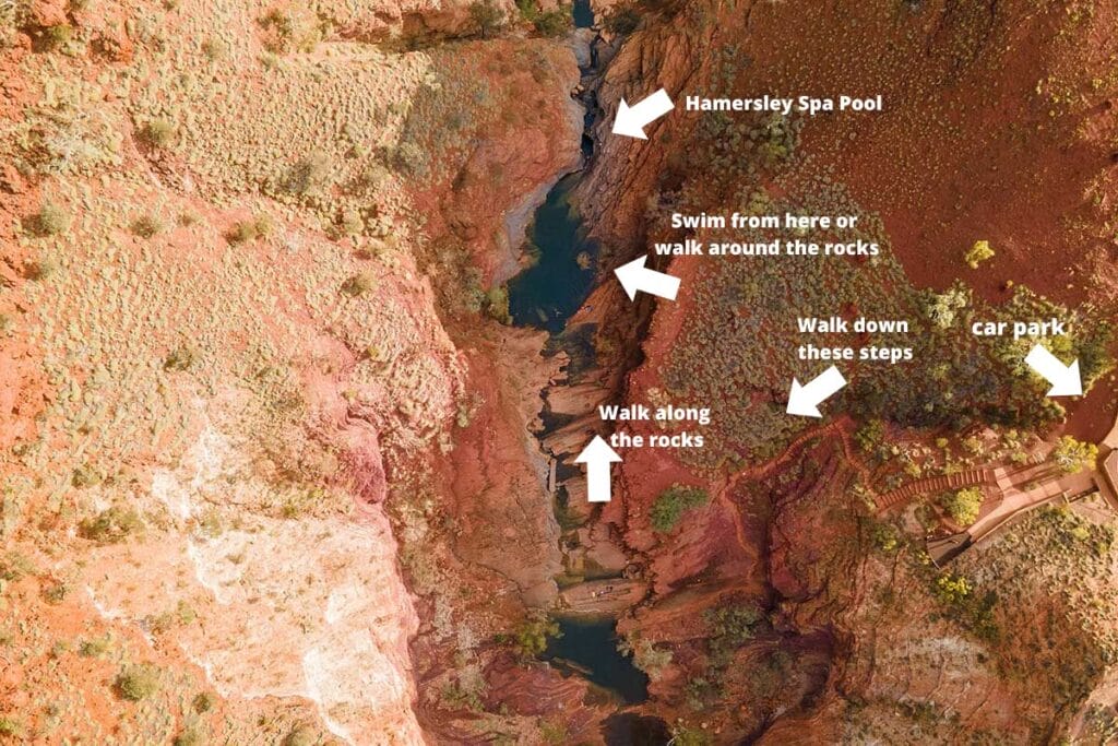 Hamersley-gorge-map-from-car-park - Londoner In Sydney Hamersley-gorge-map-from-car-park