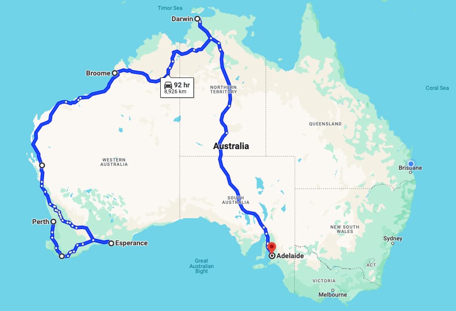 star-rv-road-trip-map - Londoner In Sydney star-rv-road-trip-map
