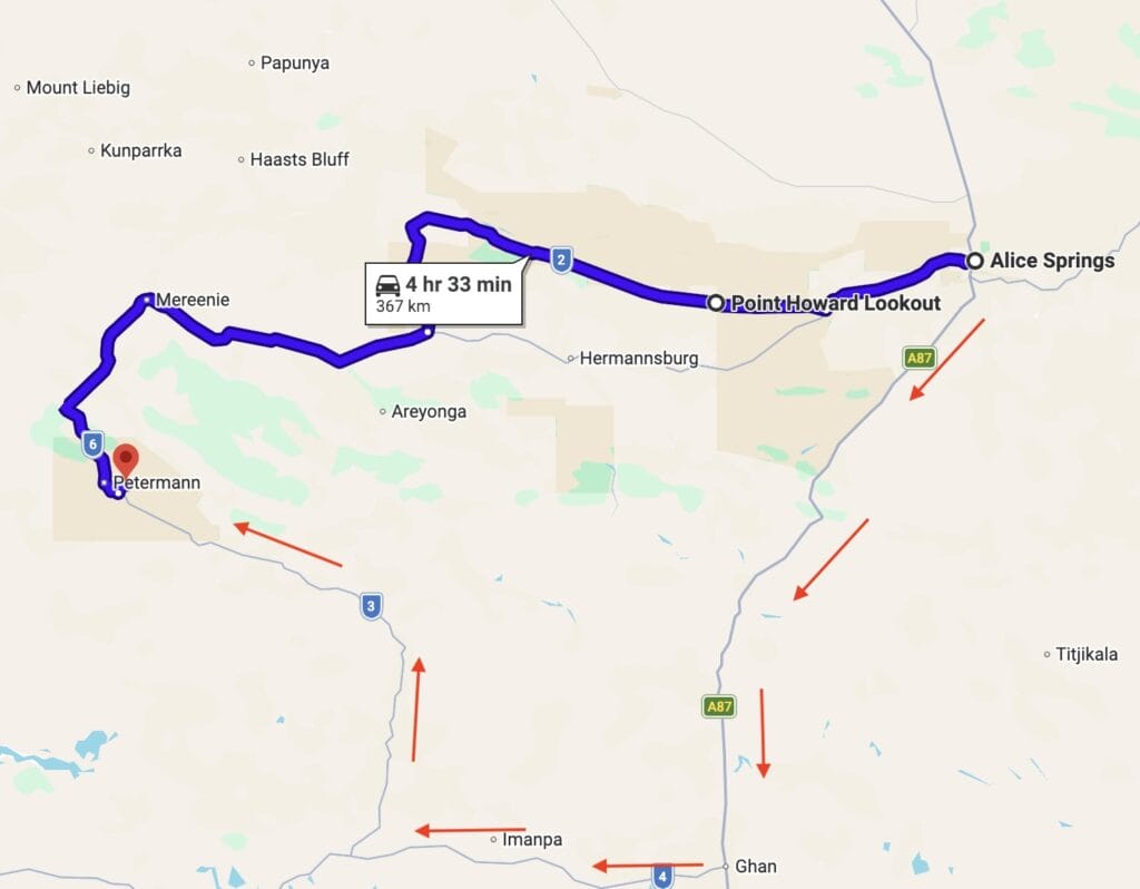 alice-springs-to-kings-canyon-map - Londoner In Sydney alice-springs-to-kings-canyon-map